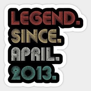 10 Years Old Vintage Legend Since April 2013 10th Sticker